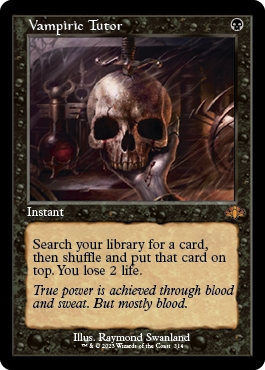 Vampiric Tutor Dominaria Remastered Retro Frame